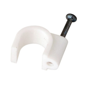 Крепеж кабеля круглый 14 мм, белый (упак. 50 шт) 07-4014