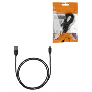 Дата-кабель, ДК 1, USB - micro USB, 1 м, черный, SQ1810-0301