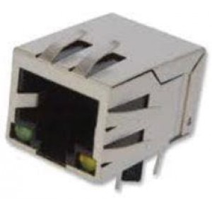 ARJP11A-MASA-B-A-EMU2, Модульные соединители / соединители Ethernet Conn MagJack 1 port 100 Base TX LED Y/G