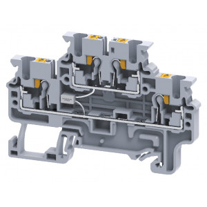 Этажная клемма CPDL2.5(E)TS1, Этажная клемма, с датчиком температуры, тип фиксации провода: push-in, номинальное сечение: 2,5 мм кв., ширина: 5 мм, цвет: серый, тип монтажа: DIN 35