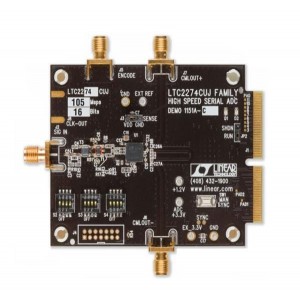 DC1151A-F, Средства разработки интегральных схем (ИС) преобразования данных LTC2273CUJ - 16-bit, 80Msps Serial ADC,
