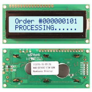 NHD-0216XZ-FSW-GBW, Модули сивольных ЖК-дисплеев и комплектующие STN- GRAY Transfl 80.0 x 36.0