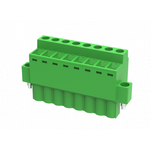 Розеточный разъем на кабель MC-RBF5.08H24C-K-0001, Розеточный разъем, прямой, на кабель, шаг: 5.08 мм, 24 полюса, фиксация провода винтовая, исполнение: с монтажными фланцами, 320V, 18A, цвет: зеленый