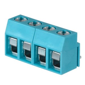 TB003V-500-P04BE, Фиксированные клеммные колодки Terminal block, screw type, 5.00 , vertical, 4 poles, CUI Blue, Philip's head screw, PCB mount