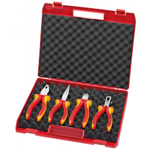 RED Electric Set 1 Набор VDE диэлектрического инструмента в пластиковом кейсе, 4 пр., KN-1106160, KN-0306180, KN-7006160, KN-2616200 KN-002015