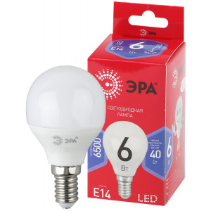 Лампочка светодиодная RED LINE LED P45-6W-865-E14 R E14 / Е14 6Вт шар холодный дневной свет Б0045356