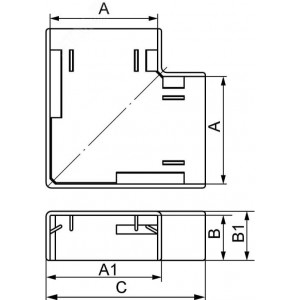 Угол плоский APM 25x17 белый 00415R