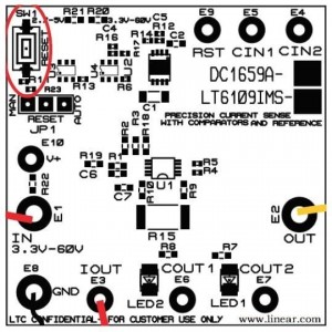 DC1659A-A, Средства разработки интегральных схем (ИС) усилителей LT6109-1 - High Side Current Sense with