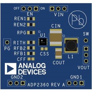 ADP2360CP-EVALZ, Средства разработки интегральных схем (ИС) управления питанием EVALUATION BOARD I.C.
