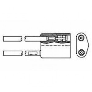 866196-1, Стандартный цилиндрический соединитель 2 PIN MICR-MINI PLUG