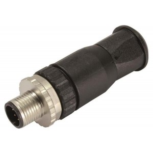 21033191801, Цилиндрические метрические разъемы M12 A-code 8pin male straight, screw termination, unshielded, max. AWG20, for cable 4-8mm