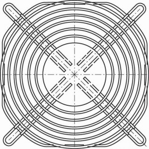 LZ23, Fan Cords & Accessories Metal Finger Guard for 92mm Size Fans or Series 3300/3300V/3400/3400N/3400NV/3000/3600/3900, 6-Ring