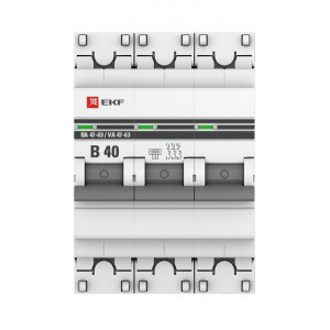 Автоматический выключатель 3P 40А (B) 6кА ВА 47-63 EKF PROxima