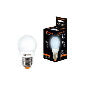 Лампа энергосберегающая КЛЛ-G45-11 Вт-4000 К–Е27 нМ SQ0323-0158