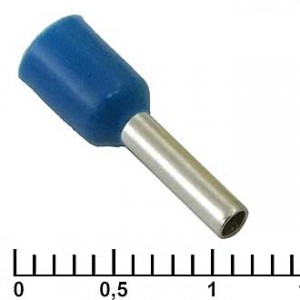 DN01508 BLUE (1.7X8MM), Наконечник на кабель DN01508, синий, 1.7x8 мм