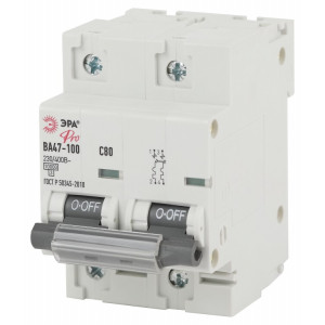 Автоматический выключатель PRO NO-902-277 ВА47-100 2Р 80А кривая С 10 кА Б0048867