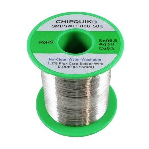 SMDSWLF.008 50g, Припой LF Припой Wire 96.5/3/0.5 Tin/Silver/Copper no-clean .008 50g ULTRA THIN