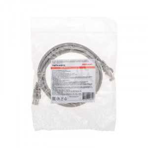 Патч-корд U/UTP CAT 6 RJ45-RJ45 26AWG LSZH сер. 1.5м 02-0290-105