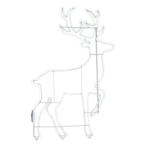 Фигура световая Сказочный олень из гибкого неона, 140х93 см, 1680 LED, цвет свечения белый 501-314
