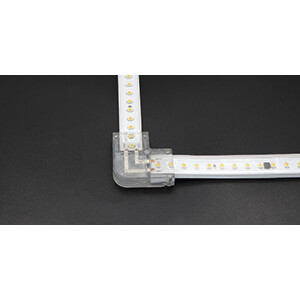 Соединитель жесткий пластиковый L-образный для ленты AC230V IP20 (упаковка 10 шт) V4-R0-00.0049.STR-0001