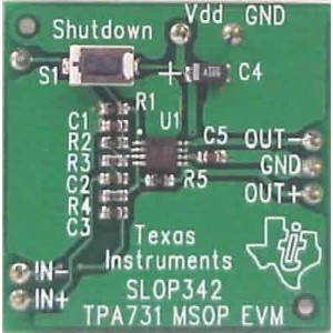 TPA731EVM, Средства разработки интегральных схем (ИС) аудиоконтроллеров  TPA731 Eval Mod