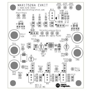 MAX17526AEVKIT#, Средства разработки интегральных схем (ИС) управления питанием Evkit for MAX17526A 5.5V to 60V, 6A Current-Limiter with OV, UV, Reverse Protection, and Power Limit