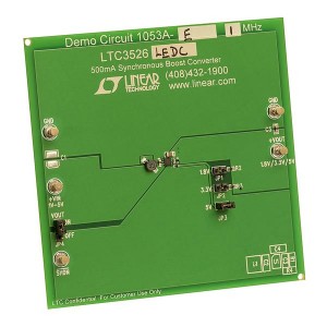 DC1053A-E, Средства разработки интегральных схем (ИС) управления питанием LTC3526LEDC Demo Board: 1MHz, 0.7-3.3Vin