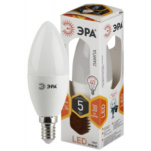 Лампочка светодиодная STD LED B35-5W-827-E14 E14 / Е14 5Вт свеча теплый белый свет Б0018871