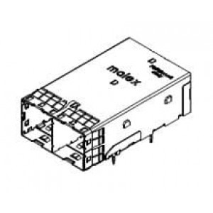 76866-1015, Соединители для ввода/вывода iPassPls HD Cage&Rec 1x2 0.76Au Sn 12G