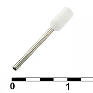 DN00208 WHITE (0.75X8MM), Наконечник на кабель DN00208, белый, 0.75x8 мм