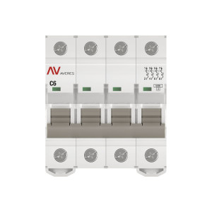 Выключатель автоматический AV-6 4P 6A (C) 6kA EKF AVERES(кр.1шт)