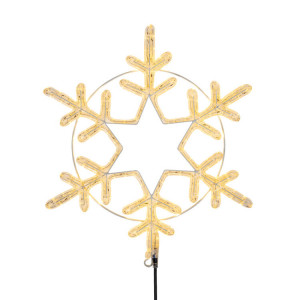 Фигура Снежинка цвет ТЕПЛЫЙ БЕЛЫЙ, размер 55x55 см 501-324