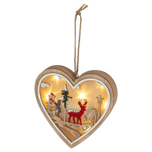 Светильник ENGDS-5L новогодний светодиодный Сердце подвесной 10 см 2*АА Б0060479