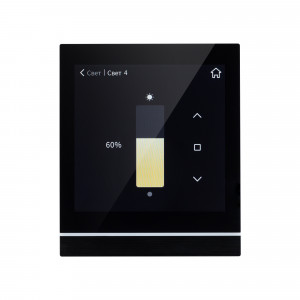 INTELLIGENT ARLIGHT Панель сенсорная KNX-113-40-MULTI-V4-IN (20-30V) 032386, Многофункциональная встраиваемая настенная панель стандарта KNX с цветным сенсорным дисплеем 4.0”. До 16 слайдов, на каждом до 8 элементов управления. Виджеты для RGBW, MIX (CCT), климатики, мультимедиа. Встроенный датчик температуры. Логические функции.