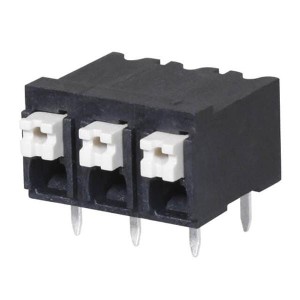 TBLH10-500-03BK, Фиксированные клеммные колодки Terminal block, screwless, High Temp, 5.00, Horizontal, 3, Black w Gray Button