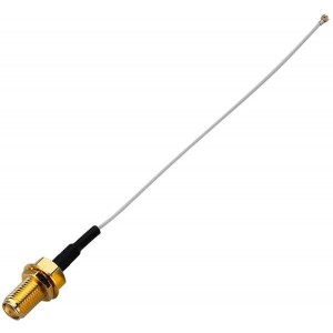 CAB.S01, Соединения РЧ-кабелей CAB.S01 IpexMHF4(HSC comp) to 100mm 0.81mm coax cable to SMA(F)BK Jack Straight