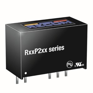 R24P215D, Преобразователи постоянного тока в постоянный с изоляцией 2W DC/DC 5.2kV UNREG 24Vin +/-15Vout