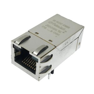 JXK0-0190NL, Модульные соединители / соединители Ethernet 1X1 TAB UP W/LED'S PoE+