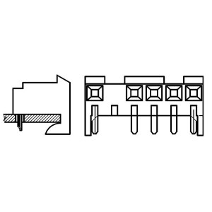 09-48-4061, Проводные клеммы и зажимы KK 156 PCB Bottom 6Ckt W/Ramp