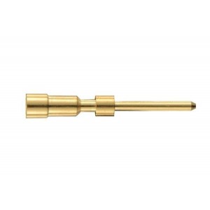 09151006101, Цилиндрические метрические разъемы Han M23 Signal, male crimp contact, 1mm, 0.08 0.56mm , gold