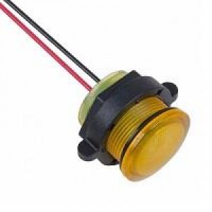 CNX722C400FVW, Светодиодные панельные индикаторы 22MM YELLOW FLEXVOLT WIRE LEADS