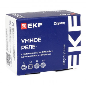 Умное реле в подрозетник 1-канальное с нейтралью Zigbee EKF Connect Select ssh-1g-zb