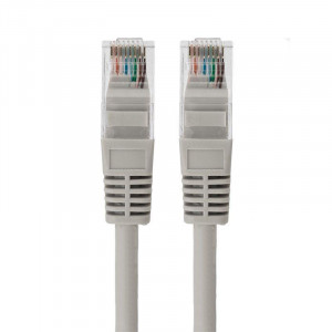 Шнур коммутационный, патч-корд U/UTP RJ45-RJ45, CAT 5e, ZH нг(А)-HF, серый, 1,5м 18-8004