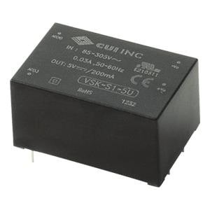 VSK-S1-9U, Модули питания переменного/постоянного тока ac-dc, 1 W, 9 Vdc, single output, encapsulated PCB