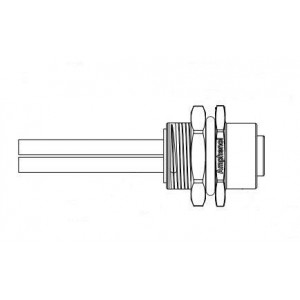 M12T-04PFFS-SH8B15, Кабели для датчиков / Кабели для приводов M12 PANEL W/ HARNESS 4PIN F CONN F PIN