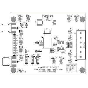 MAXM22511EVKIT#, Средства разработки интерфейсов EVKIT for 2.5kVRMS Complete Isolated RS-485/RS-422 Module Transceiver + Power