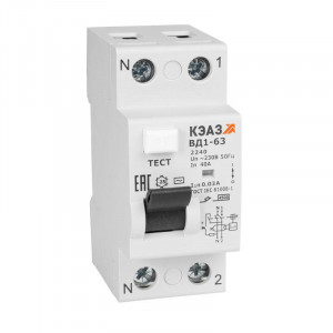 Выключатель дифференциального тока (УЗО) 2п 16А 30мА тип AC ВД1-63 2216 УХЛ4 221902