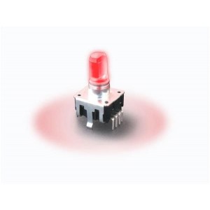 PEL12S-4224S-N1024, Кодеры Red LED Knurled 20mm 24detent