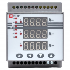 Амперметр AD-G33 цифровой на DIN трехфазный PROxima (без поверки ad-g33