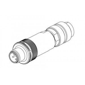 4-2271111-2, Цилиндрические метрические разъемы 5PIN MLE CON STR FLD installable SHLD